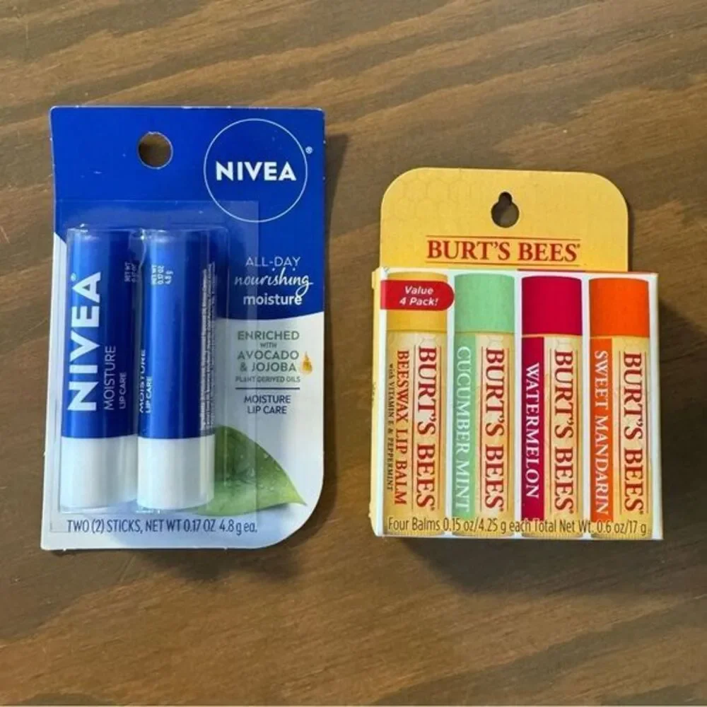 4/$20 Burt’s Bees Freshly Picked & Nivea Lip Balm Moisturizer 6 pack bundle